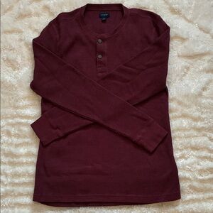 J. Crew Waffle-Knit Henley Long Sleeve
